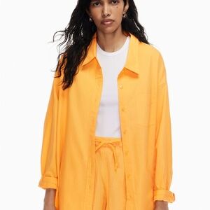 Aritzia Wilfred Free Relaxed Button Down Organic Cotton Shirt